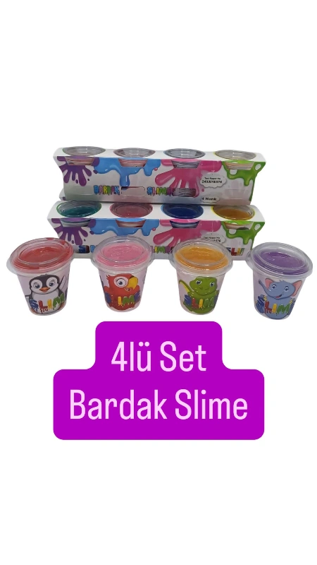 SİNO 4 RENK 4LÜ BARDAK SLİME